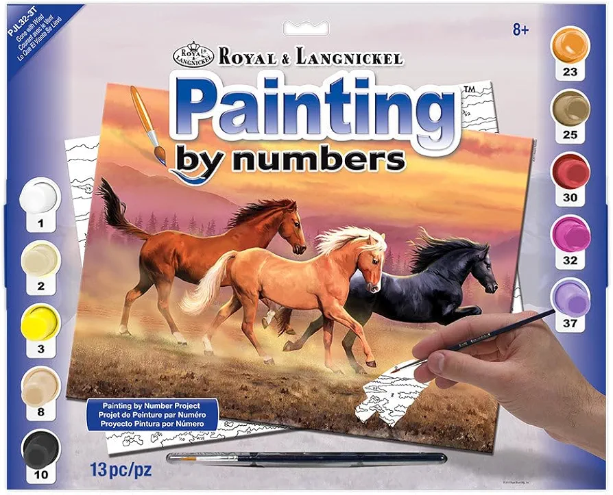 Royal & Langnickel 11 x 15 inch Gone with Wind Pre-Printed Paint by Number Painting Set, Blue