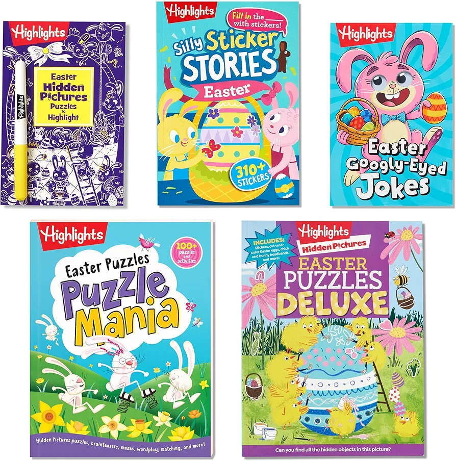 Highlights for Children Easter Activity Pack for Kids Ages 6+ Puzzles, Crafts, and Hidden Pictures