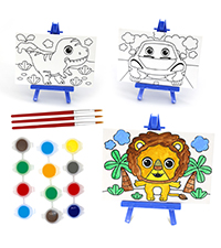 coloring canvas with easel kit for kids