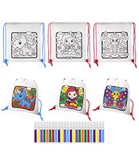 color your own drawstring bags