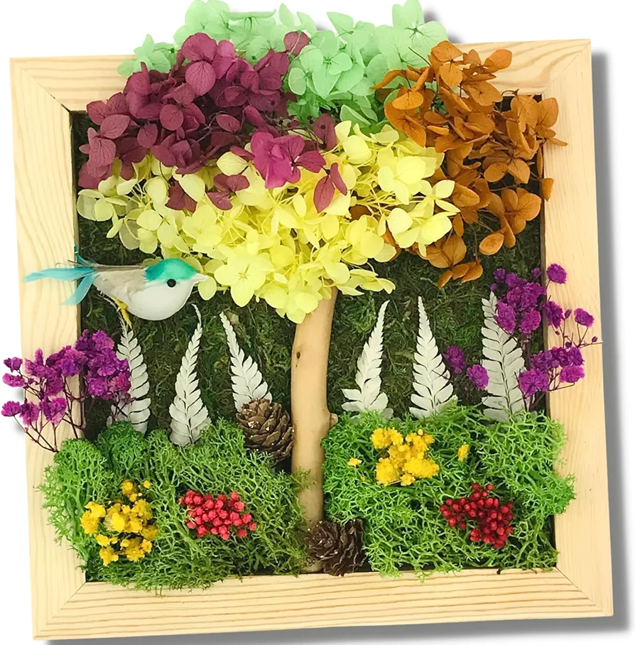Natural, Eco-Friendly Arts and Crafts for Adults, Hobbies for Women, Crafts for Teens, Craft Kits for Girls Ages 10+, DIY Kits for Adults, Art Kits for Teens, Moss Art Kit