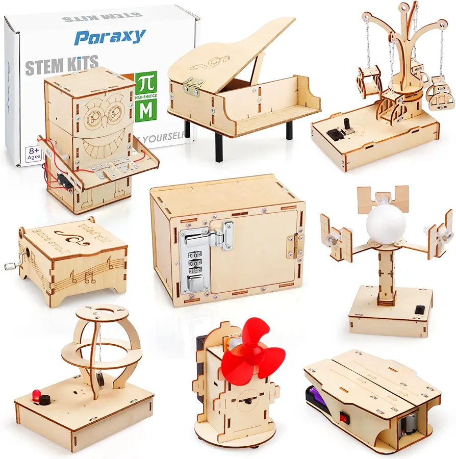 9 in 1 STEM Robot Kits for Kids 8-10-12, Toys for Ages 8-13, Gifts for 8 9 10 11 12 13 Year Old Boys and Girls, Science Crafts Building Kits, Educational Engineering Experiments Projects