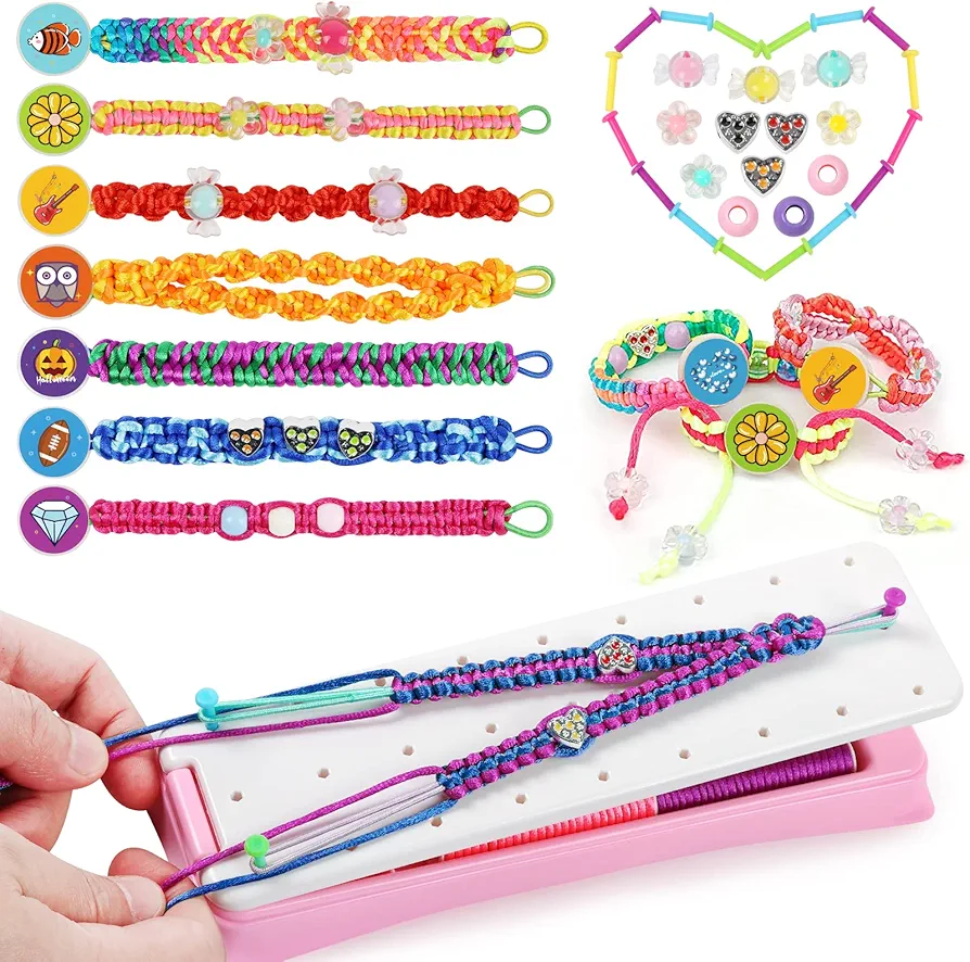 Teensmagic Crafts for Teen Girls Ages 8-12 Year Old Friendship Bracelet Making Kit String Maker for 6 7 8 9 10 11 12 yr Girls, Best Christmas Birthday Gift Ideas