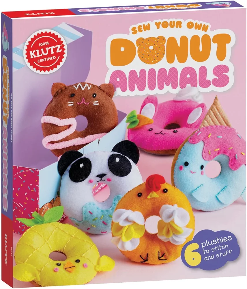 Klutz Sew Your Own Donut Animals Craft Kit, Brown/a