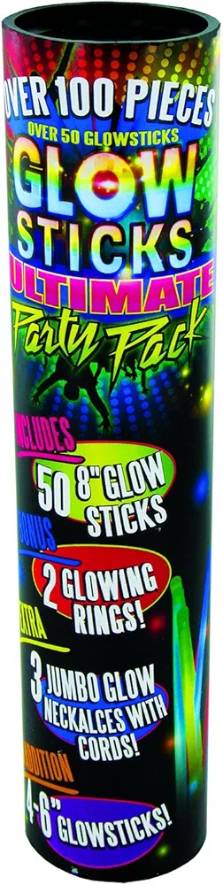 It's My Year Glow Stick Tube Pack (100-Piece), Multicolor (ULT-GLO)
