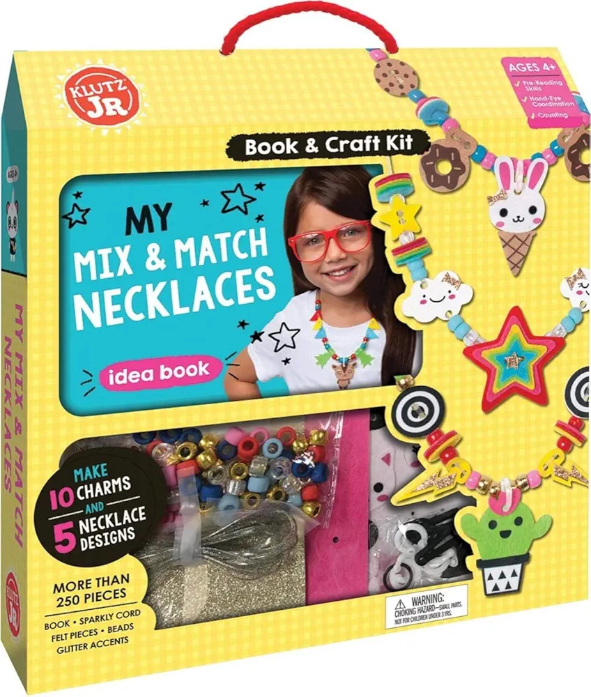 Klutz My Mix & Match Necklaces Jr. Craft Kit, Brown/a