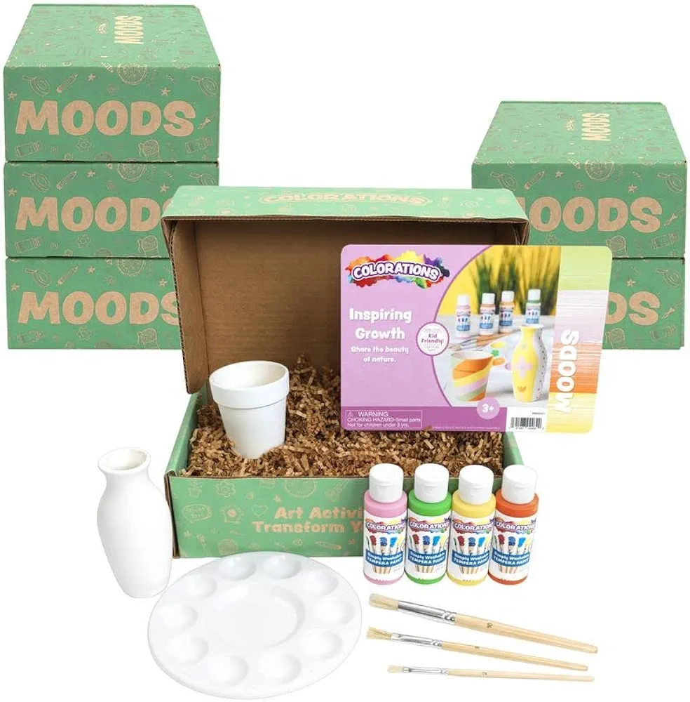 Colorations Moods, Social Emotional Learning Art Kit, Inspiring Growth, Set of 6, Craft Activity, Self Expression Art Activity, Painting Craft All Ages