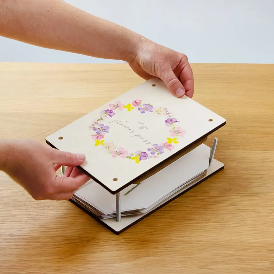 Talking Tables Wooden Flower Press Kit for Art and Crafts Supplies or Card Decorations | Preserve a Special Memory | Creative Gifts for Her, Kids, Adults,Purple