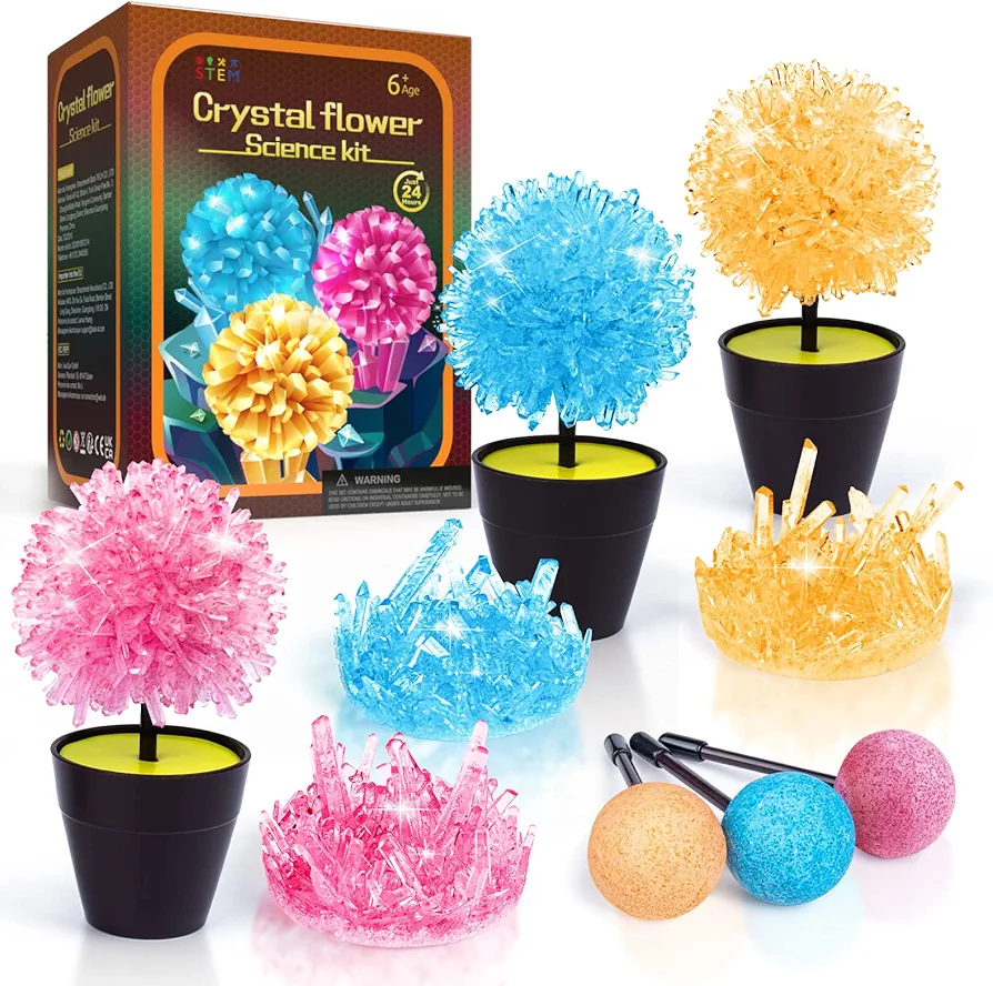 Crystal Growing Kit, STEM Projects Science Kits for Kids Age 4-6-8-12, Crystals Grow Fast (24H) Science Experiments Kit Toys, Art & Crafts Gift Toys for 6 7 8 9 10 11 12 Years Old Girls & Boys