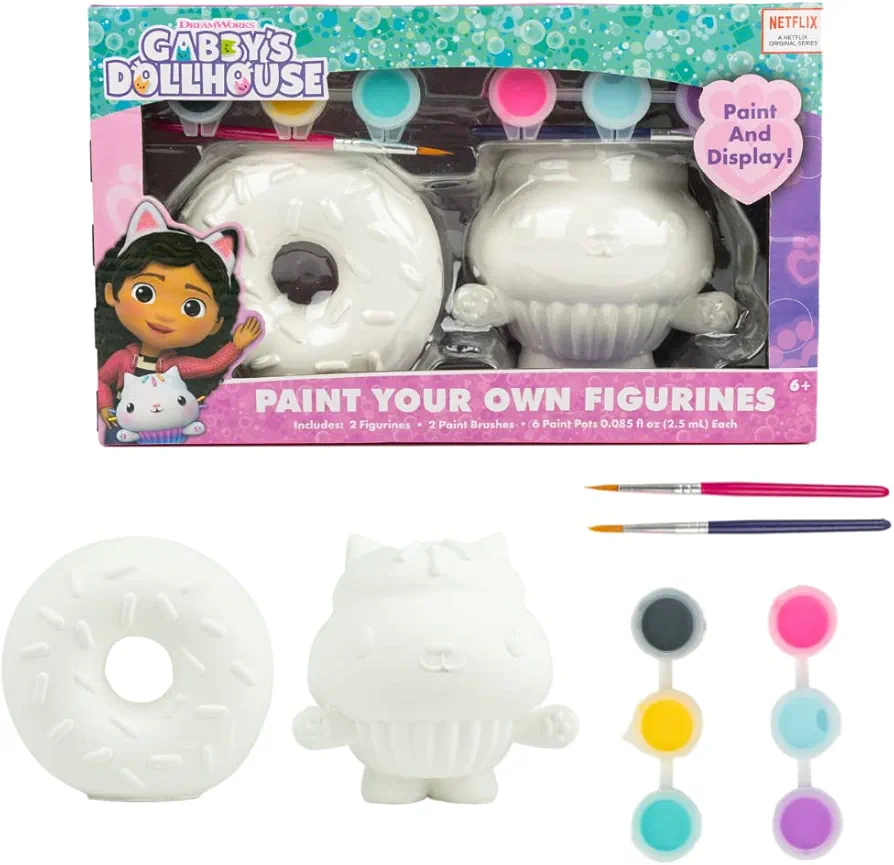 Gabby’s Dollhouse DIY Paint Your Own Figurines Arts and Crafts Set for Girls