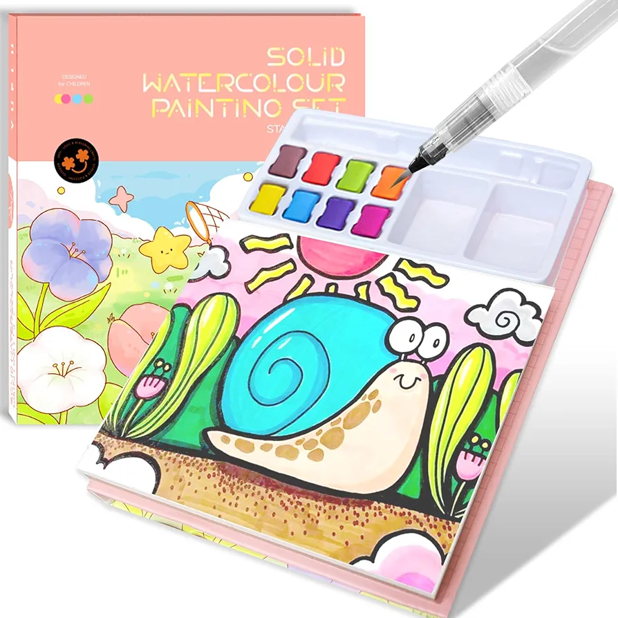 Paint with Water Coloring Books for Toddlers, Watercolor Painting Sets for Kids Ages 2-4, 4-8, Arts and Crafts Birthday Gift for Boys Girls