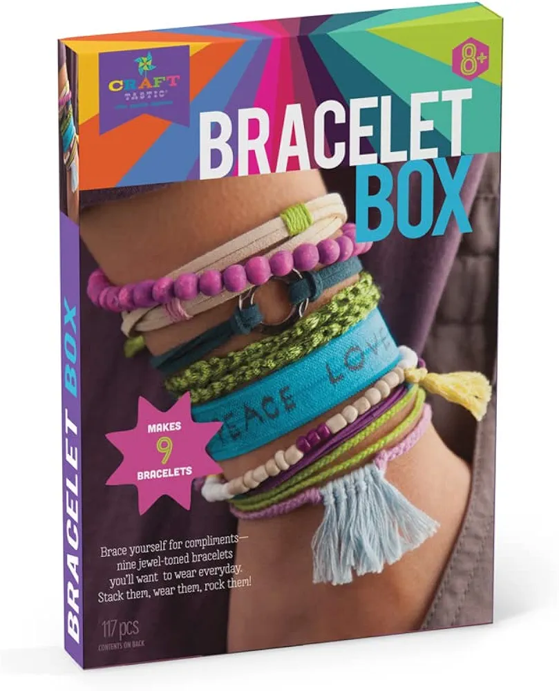 Craft-tastic Jewel Jewelry, DIY Bracelet Box Craft Kit, Multi