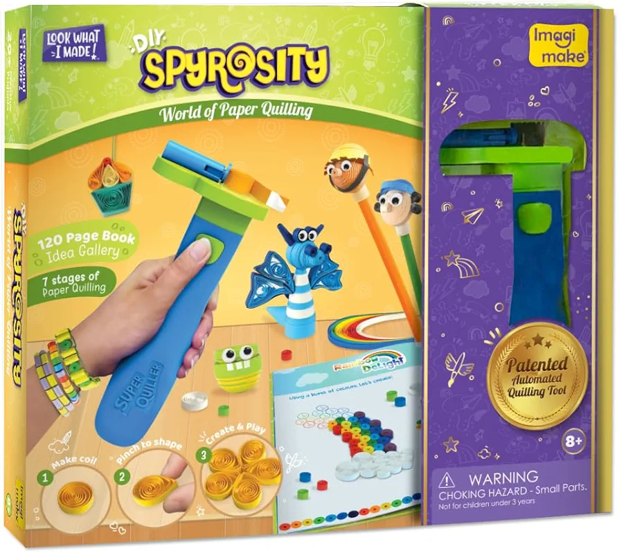 Quill On World of Paper Quilling with Electric Quilling Tool | Paper Quilling Kit | Crafts for Girls Ages 8-12 | Craft Kit | 8 Year Old Girl Birthday Gift