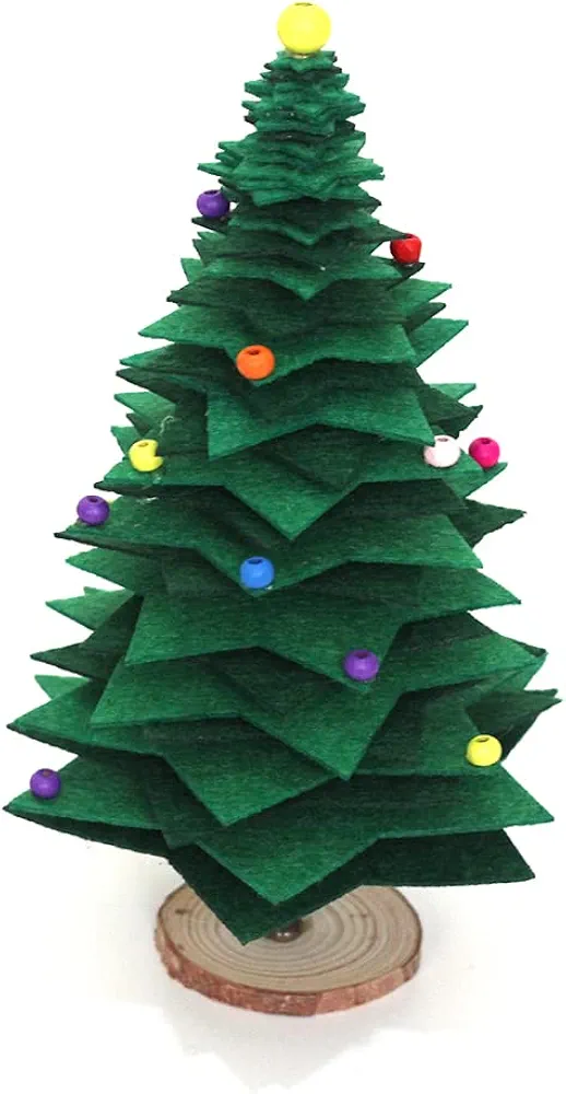 Inf-way Christmas Arts and Crafts Kits for Kids, DIY Hand Decorative Christmas Ornaments Projects for Home Decoration, Handcraft Felt Christmas Tree Gloves Socks for Holiday Party Decor Supplies