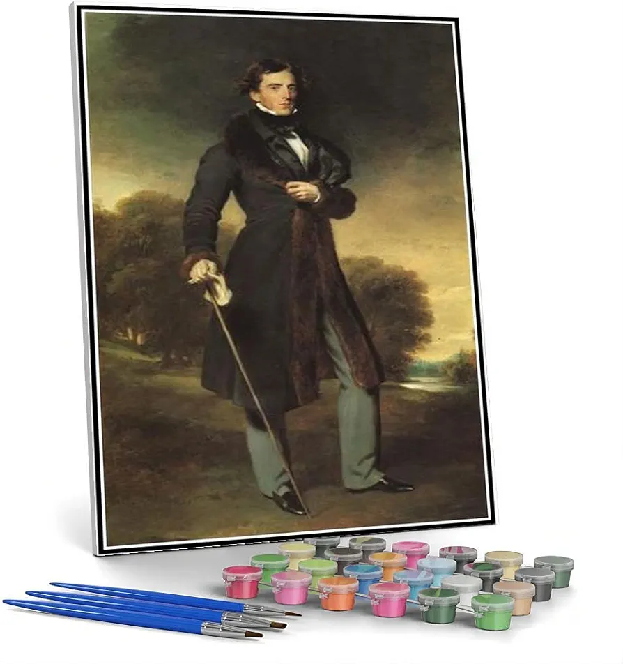 DIY Painting Kits for Adults Portrait of David Lyon Painting by Thomas Lawrence Arts Craft for Home Wall Decor