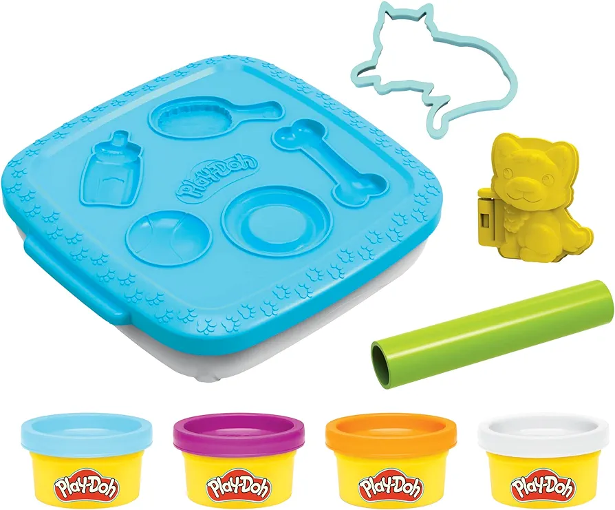 Play-Doh Create ‘n Go Pets Playset, Set with Storage Container, Arts and Crafts Activities, Kids Toys for 3 Year Olds and Up