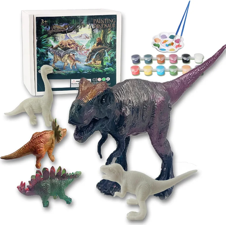 Dinosaur Painting Kit for Kids, Large Triceratops,T-Rex,Stegosaurus & More Dinosaur Gifts for Boys Girls Christmas Party Favors,Arts and Crafts for Kids Ages 6 7 8 9 10