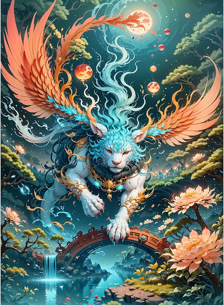 FORLAND Tiger Diamond Painting Kits for Adults Beginners - 5D DIY Animals Art Full Drill Kits Painting Crafts for Home Wall Decor, Diamond Art Kits,Paint with Diamonds,12X16inch