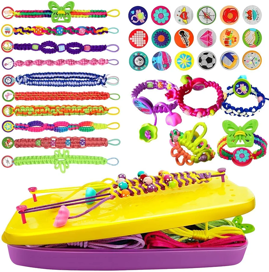 Friendship Bracelet Making Kit for Girls Arts and Crafts for Kids Age 8-12, Birthday Gifts Ideas for Girl Ages 7 8 9 10 11 12 Year Old - Popular Bracelets String Maker Craft Set
