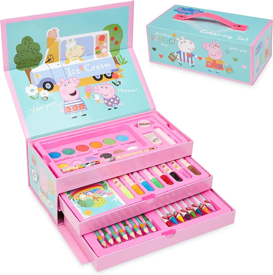 Peppa Pig Art Set, Arts and Crafts for Kids, Colouring Sets for Children, Toys