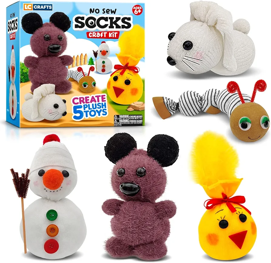 Arts and Crafts for Kids Ages 8-12 - Create Your Own Stuffed Animal Kit - Art Project for Girls & Boys Ages 7, 8, 9, 10, 11, 12
