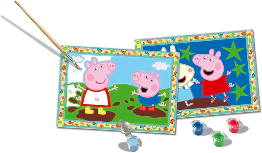 Ravensburger CreArt Peppa Pig Paint by Numbers Kit for Kids - 23570 - Painting Arts and Crafts for Ages 5 and Up