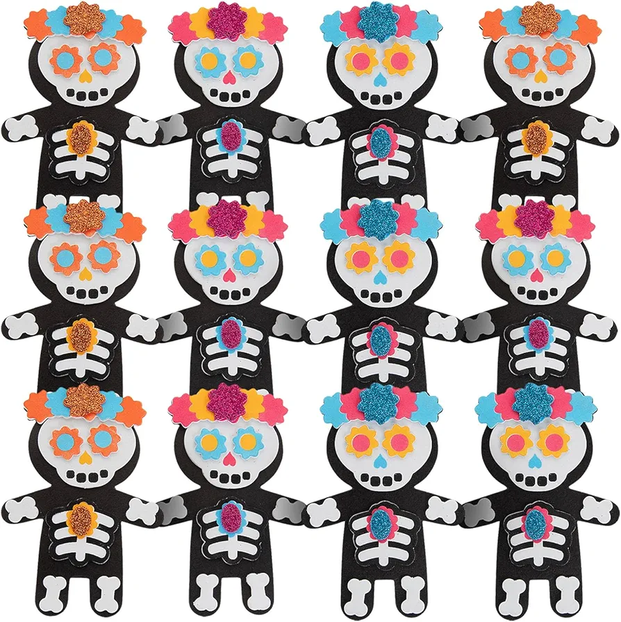 Fun Express Day of The Dead Magnet CK-12 - Craft Kits - 12 Pieces