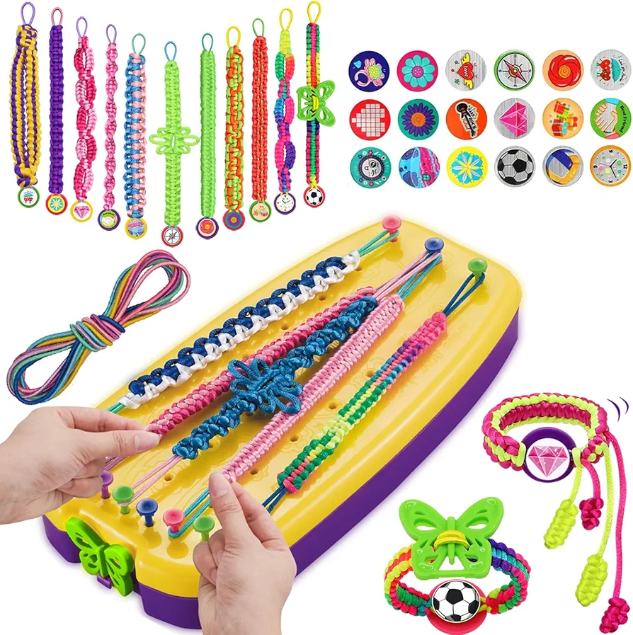 AMAZYJOYS Friendship Bracelet Making Kit for Girls Age 6-12 | DIY Arts and Crafts for Kids | Christmas Birthday Gifts Ideas for Girl 7 8 9 10 11 Years Old | Popular Bracelets Toys Bulk Set