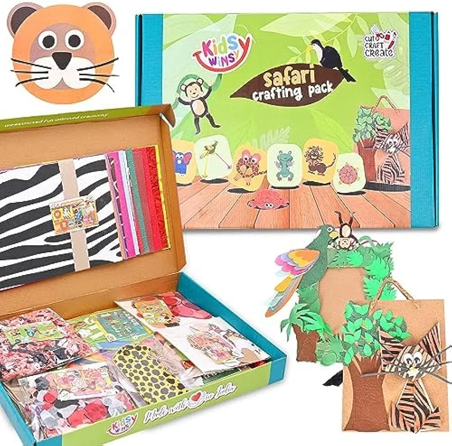 KidsyWinsy Jumbo DIY Paper Art Craft Kit | Card Making Kit with 40+ Creative Crafting Activities, 1000+ Pcs Crafted Creations | Mothers Day Craft for Kids Bulk | Birthday Gifts for Kids | Fevi Craft