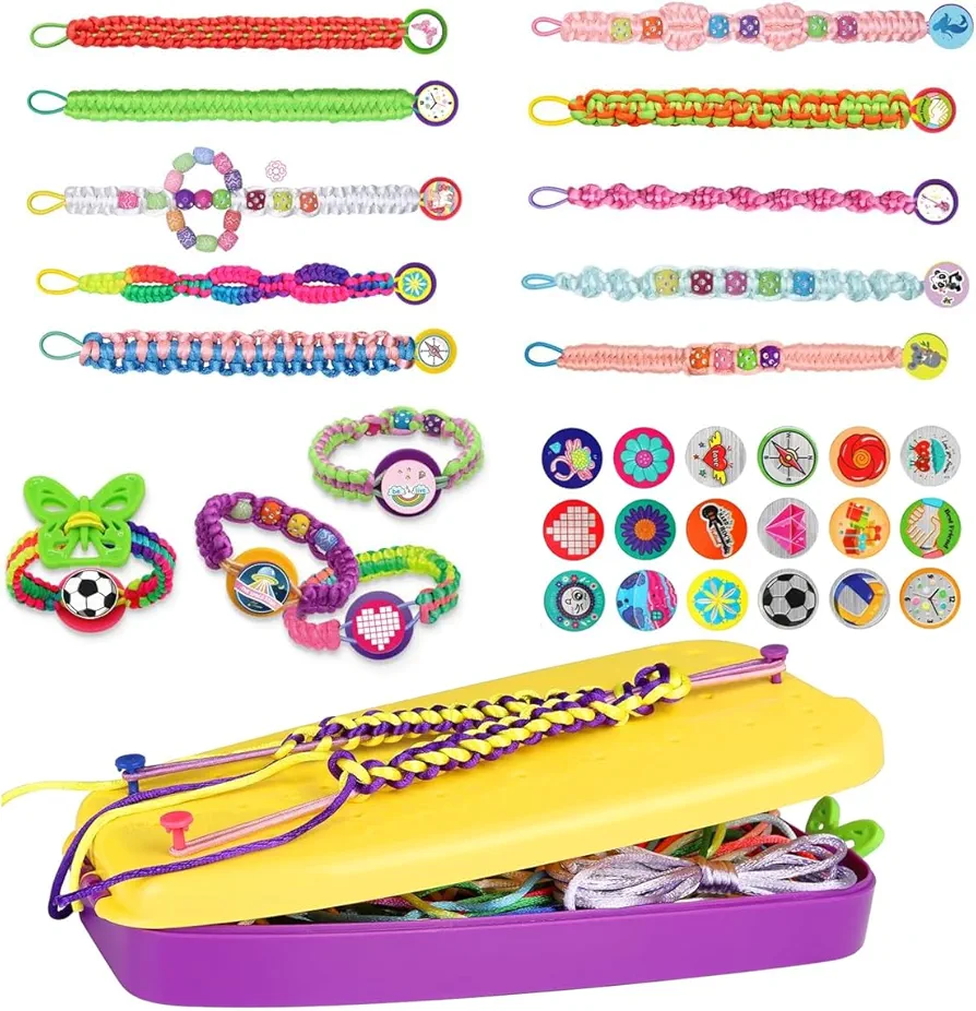 169 PCS Friendship Bracelet Making Kit for Kids,DIY Arts and Crafts Toys,Jewelry String Maker Kit,Best Birthday Gifts Ideas for Girl 7 9 10 11 Year Old - Popular Bracelets String Maker Toys Set