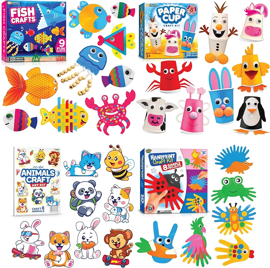 Toddler Arts & Crafts Kit: Ages 2-6, 17 Animal Project