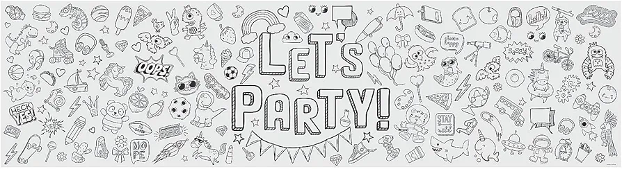 Fun Express Color Your Own Art Party Banner - Craft Kits - 1 Piece