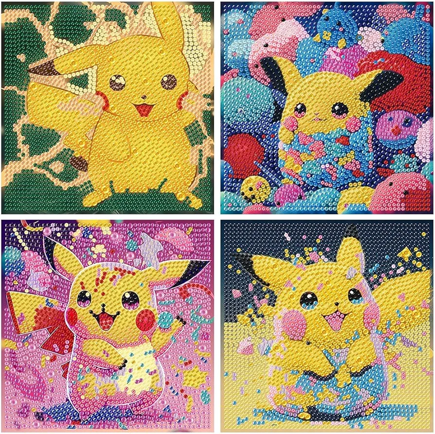 LWZAYS Diamond Painting Kits for Kids - Boys, Small Diamond Art Big Gem by Number Kits, Arts and Crafts for Kids Ages 6-8-10-12 - Kids' Mosaic Kits DIY Full Drill Painting Dots Kits 6" X 6"