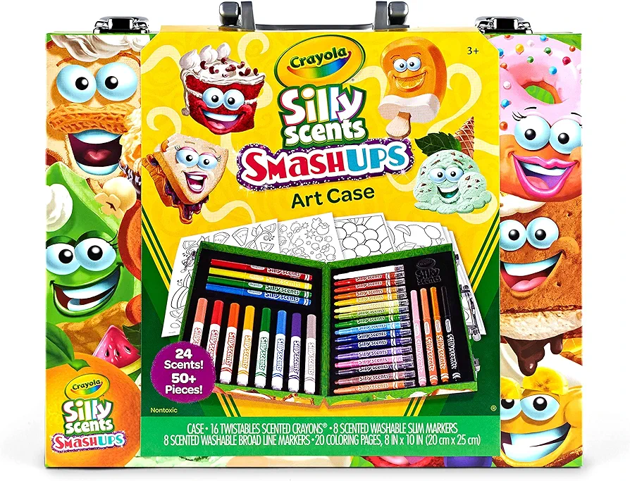 Crayola Silly Scents Mini Inspiration Art Case Coloring Set, Gift for Kids Age 4+