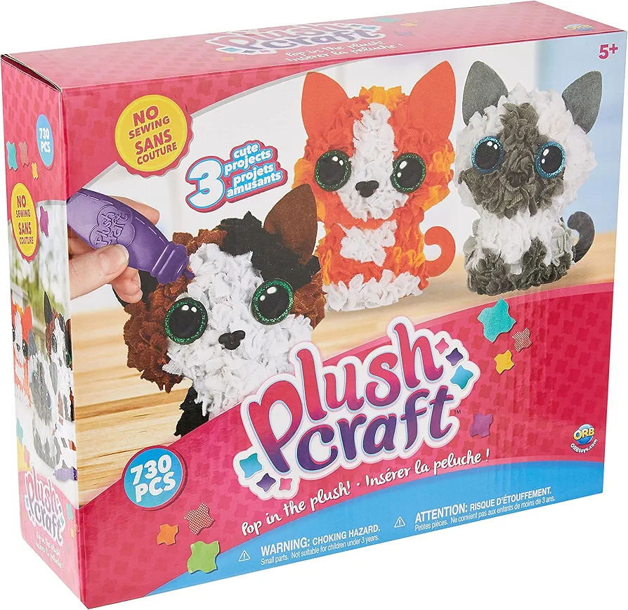 74661 The Factory Plushcraft Kitten Club 3D Soft Craft, 730 pieces, 60 months to 1188 months