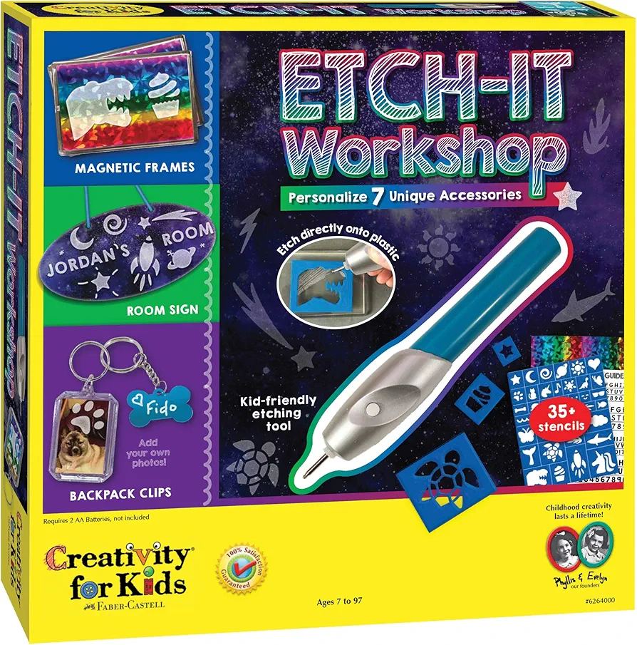 Faber-Castell Creativity for Kids Etch-It Workshop - DIY Engraving Art Set for Kids - Arts and Crafts for Kids