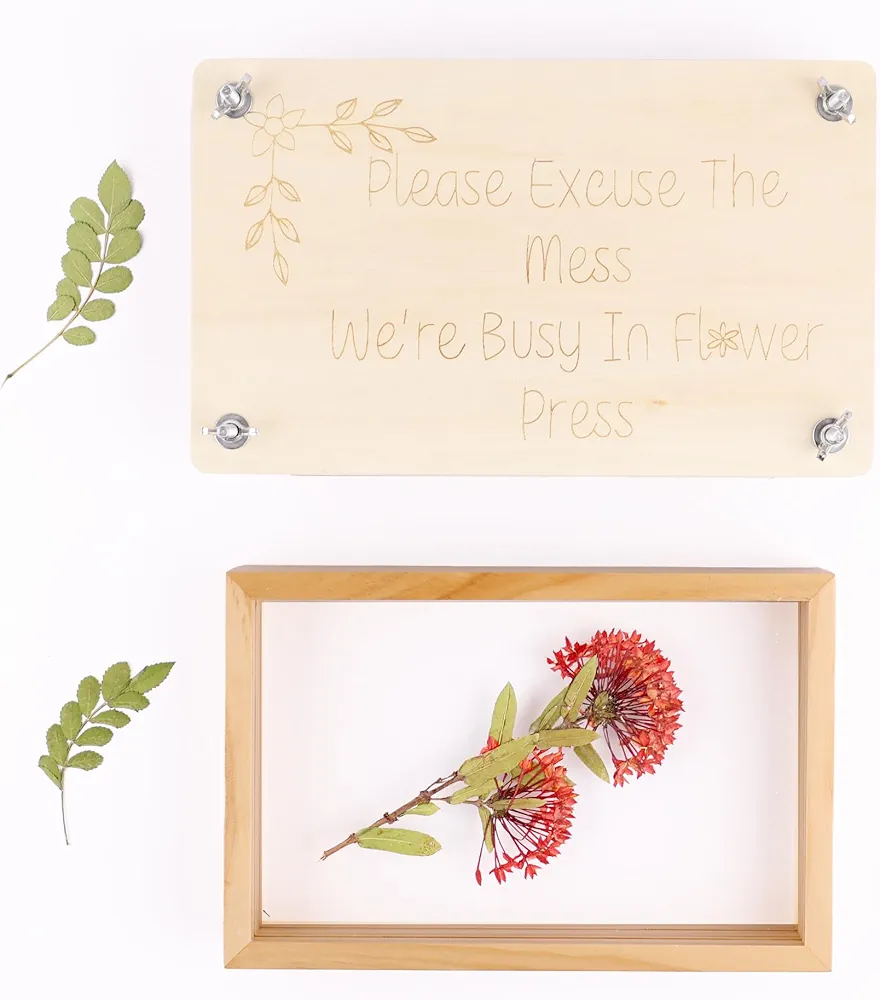 DEEPSEEN Large Flower Press Kit for Kids&Adults Our Large Preserving Book Measures11”x 6.7” It Includes A See-Through Frame to Preserve Your Memories an Ideal Gift for Arts and Crafts Lovers