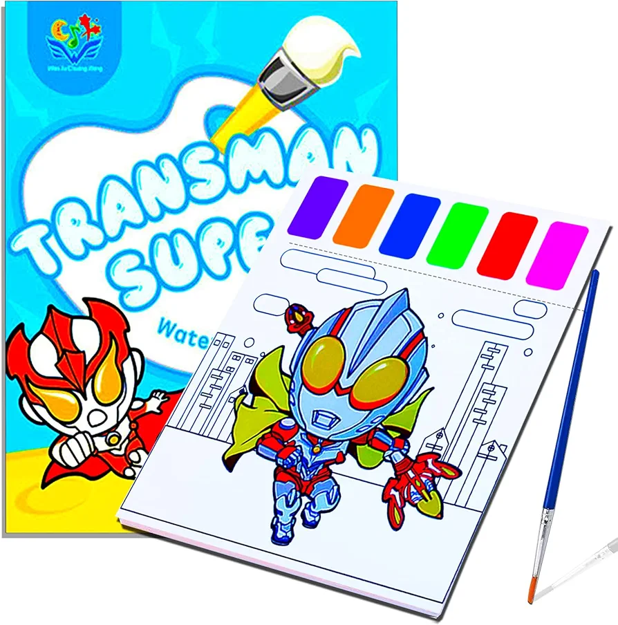 Water Color Paint Sets for Kids, Big Paint with Water Books, Watercolor Coloring Books for Kids Ages 4-8, Mess Free Coloring for Toddlers, Arts and Crafts for Girls Boys Gifts