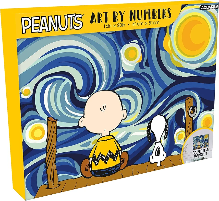 AQUARIUS - Peanuts Starry Night Art by Numbers
