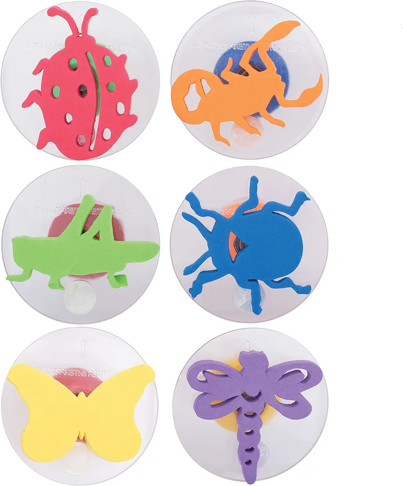 READY 2 LEARN Giant Stampers - Insects - Set 1 - Set of 6 - Easy to Hold Foam Stamps for Kids - Arts and Crafts Stamps for Displays, Posters, Signs and DIY Projects
