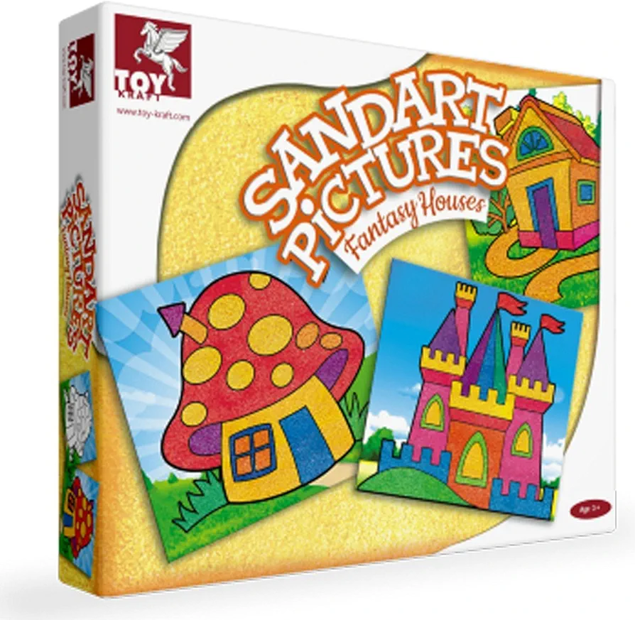Toykraft: Sand Art Kit House, Sand Art Games, Art Kit for Kids, Games for Kids Ages 7-12, Gift for Girls Boys Ages 7-12, Fantasy Homes